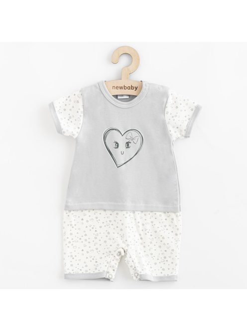 Baba pamut nyári kezeslábas New Baby Szivecske