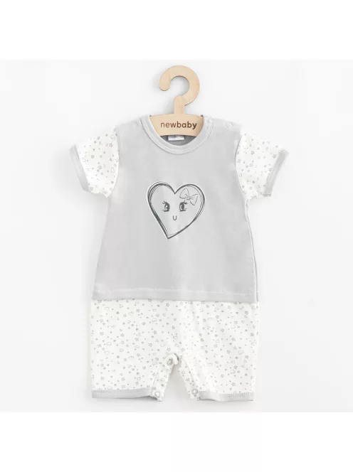 Baba pamut nyári kezeslábas New Baby Szivecske