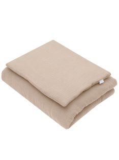 Muszlin ágynemű szett töltettel New Baby 80x70 cm bézs