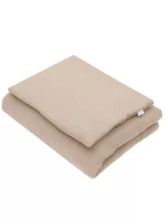 Muszlin ágynemű szett töltettel New Baby 80x70 cm bézs