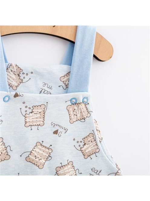 Baba pamut kantáros nadrág New Baby Biscuits kék