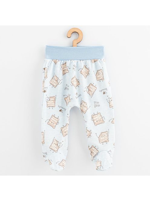 Baba pamut lábfejes nadrág New Baby Biscuits kék
