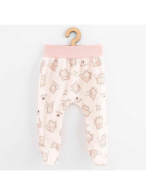 Baba pamut lábfejes nadrág New Baby Biscuits rózsaszín