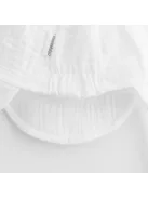 Nyári muszlin baba sapka napellenzővel New Baby fehér