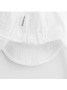 Nyári muszlin baba sapka napellenzővel New Baby fehér