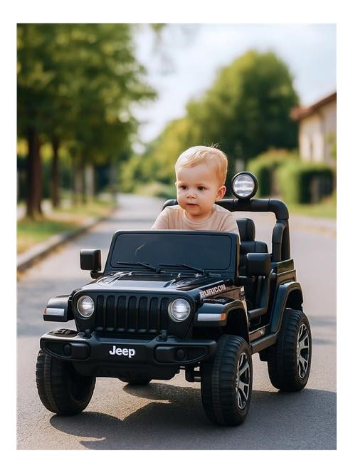 Gyermek elektromos autó Baby Mix Jeep Wrangler Rubicon fekete