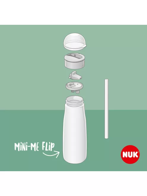 Gyermek itatópohár NUK Mini-Me Flip 450 ml pink