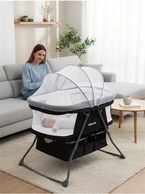 Összecsukható bölcsőágy DreamyNest Baby Mix fekete