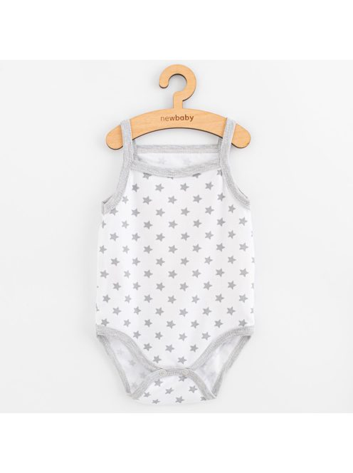 Baba body ujj nélküli New Baby Classic II szürke csillagokat lány
