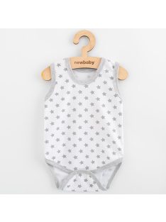   Baba body ujj nélküli New Baby Classic II szürke csillagokat fiú