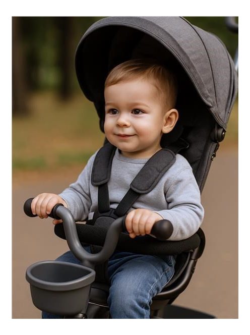 Gyerek tricikli Baby Mix 5az1-ben RELAX 365° szürke