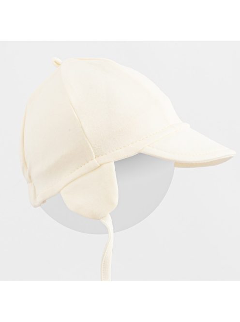 Pamut baba sapka napellenzővel New Baby Casually dressed cream