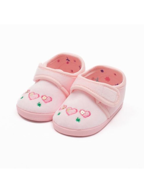 Baba velúr cipők New Baby szívecskék 0-3 h