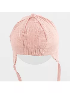   Nyári muszlin baba sapka napellenzővel New Baby rózsaszín