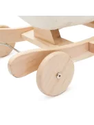 Hintajáték kerekekkel és dallammal, Baby Mix Hattyú, fehér