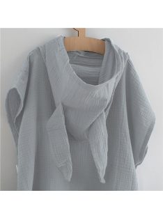   Gyermek muszlin poncsó New Baby Feeling világos szürke 50 cm