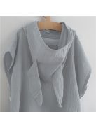 Gyermek muszlin poncsó New Baby Feeling világos szürke 80 cm