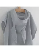Gyermek muszlin poncsó New Baby Feeling világos szürke 80 cm