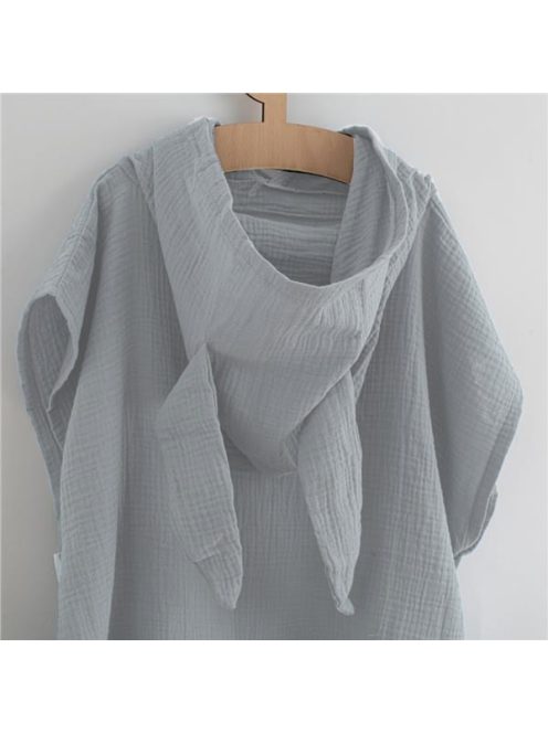 Gyermek muszlin poncsó New Baby Feeling világos szürke 80 cm