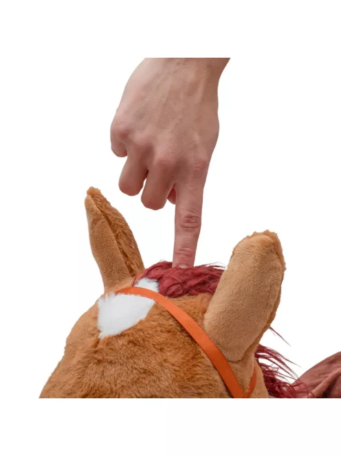 Plüss felfújható ugráló ló hangokkal Baby Mix barna