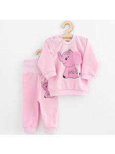   Baba együttes póló és szabadidő nadrág New Baby Happy Elephant pink