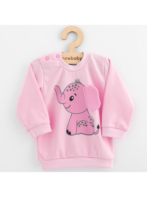 Baba együttes póló és szabadidő nadrág New Baby Happy Elephant pink