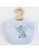 Gyermek pamut előke New Baby Happy Elephant blue