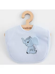 Gyermek pamut előke New Baby Happy Elephant blue