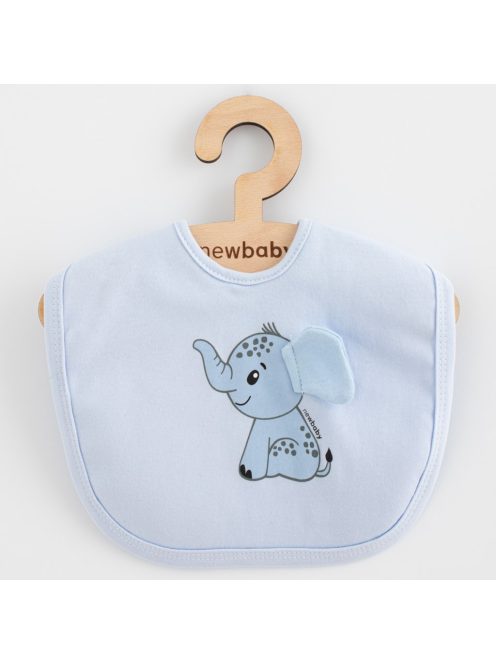 Gyermek pamut előke New Baby Happy Elephant blue