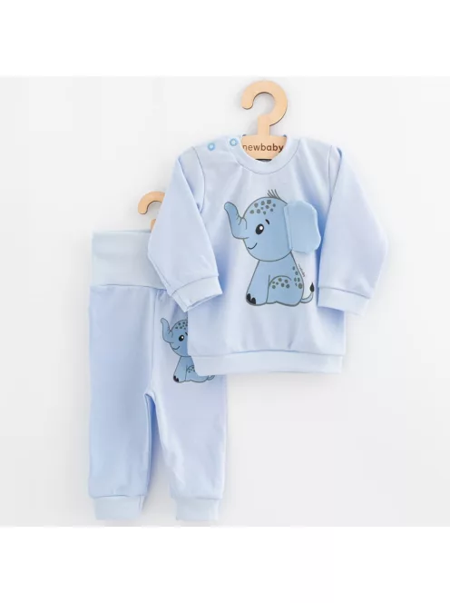 Baba együttes póló és szabadidő nadrág New Baby Happy Elephant blue