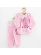 Baba együttes póló és szabadidő nadrág New Baby Happy Elephant pink