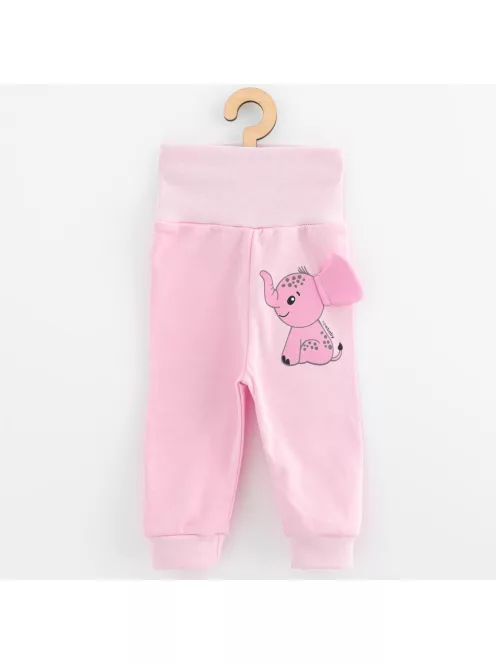 Baba együttes póló és szabadidő nadrág New Baby Happy Elephant pink