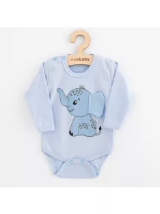 Baba hosszú ujjú body New Baby Happy Elephant blue