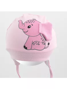Pamut baba sapka New Baby  Happy Elephant pink