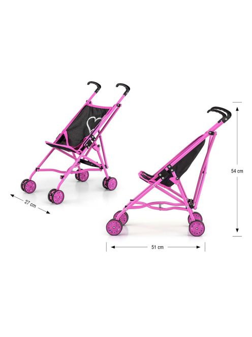 Játék golf babakocsi babáknak Milly Mally Julia Prestige Black