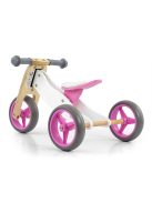 Gyerek multifunkciós fa futóbicikli Milly Mally Jake Classic Pink