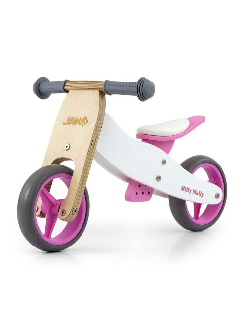 Gyerek multifunkciós fa futóbicikli Milly Mally Jake Classic Pink