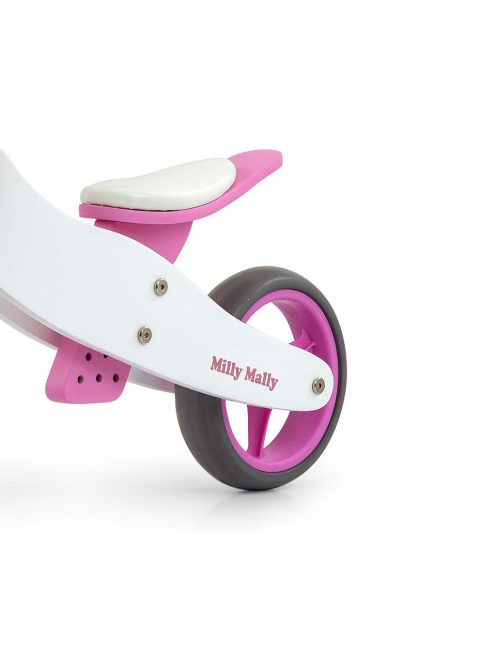 Gyerek multifunkciós fa futóbicikli Milly Mally Jake Classic Pink