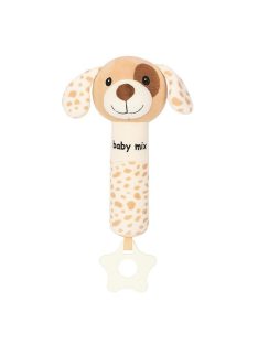 Baby Mix plüss csörgő sípolóval – Barna kutyus