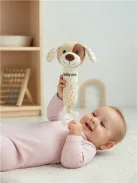 Baby Mix plüss csörgő sípolóval – Barna kutyus