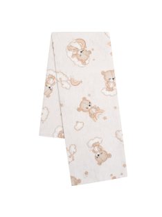 Flanel pelenka nyomtatott mintával New Baby maci bézs