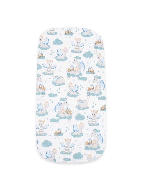 Pamut babakocsihoz való lepedő pamut New Baby  Sárkány 35x75cm