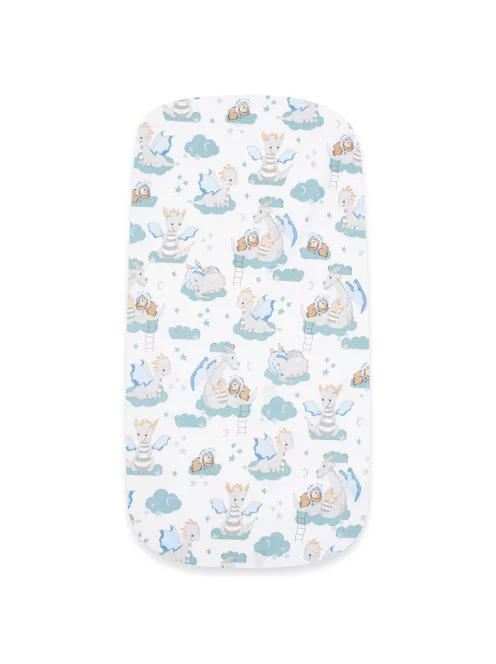 Pamut babakocsihoz való lepedő pamut New Baby  Sárkány 35x75cm