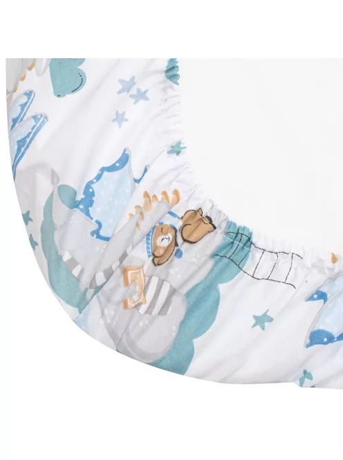 Pamut babakocsihoz való lepedő pamut New Baby  Sárkány 35x75cm