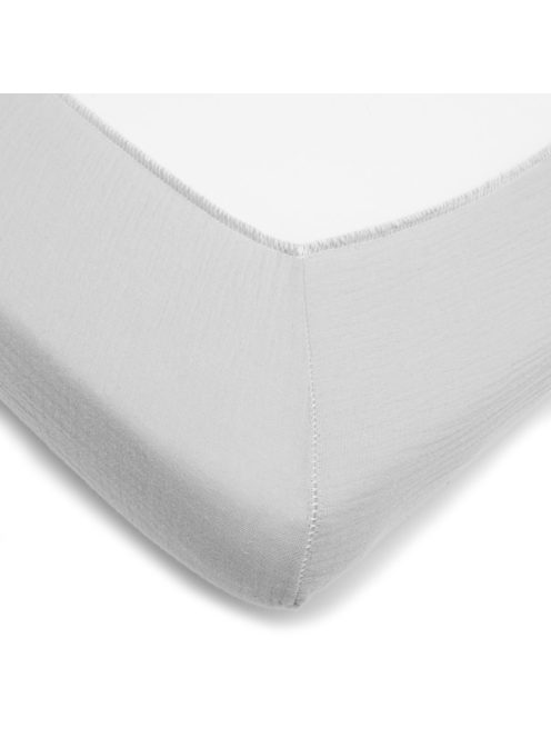 Muszlin kiságyba való lepedő New Baby 120x60 cm szürke