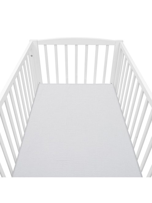Muszlin kiságyba való lepedő New Baby 120x60 cm szürke
