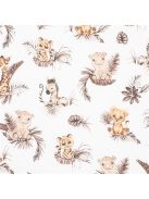 Pamut kiságyba való lepedő pamut New Baby Safari 120x60 cm