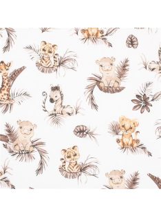   Pamut kiságyba való lepedő pamut New Baby Safari 120x60 cm