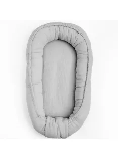 Muszlin babafészek kisbabák számára New Baby light grey