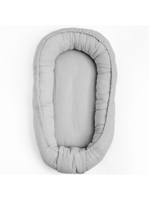 Muszlin babafészek kisbabák számára New Baby light grey